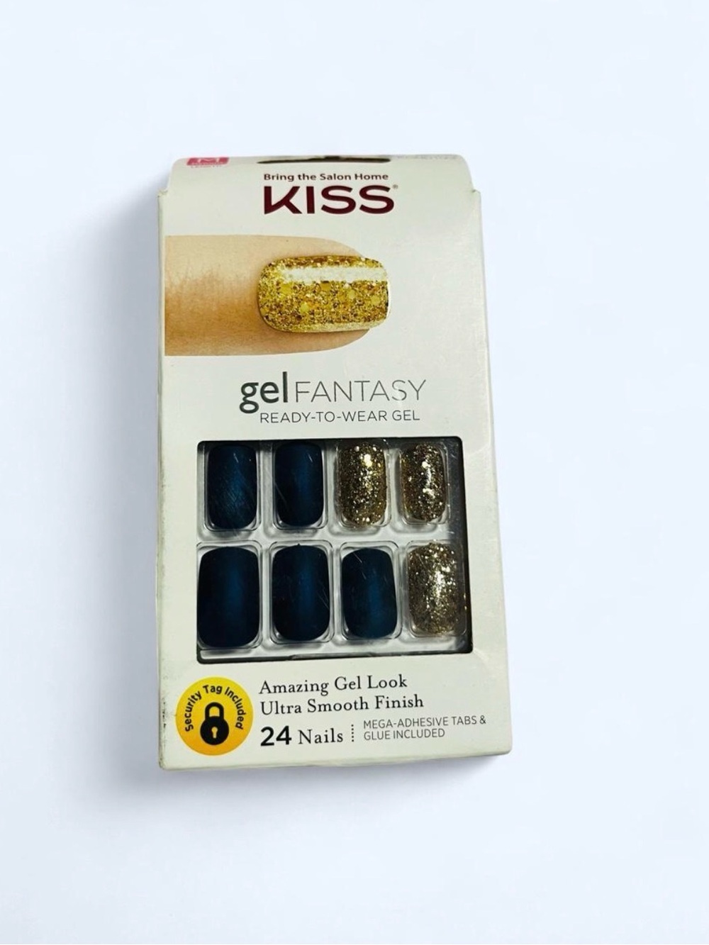 KISS Gel Fantasy Ready-to-Wear Kids Nail Kit - Blue & Gold